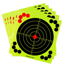 Load image into Gallery viewer, 20pcs/pack 12 inch 8 inch Splash flower target 8-inch adhesive Reactivity Shoot Target Aim for Gun / Rifle / Pistol Binders
