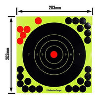 Load image into Gallery viewer, 20pcs/pack 12 inch 8 inch Splash flower target 8-inch adhesive Reactivity Shoot Target Aim for Gun / Rifle / Pistol Binders

