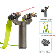 Load image into Gallery viewer, Laser Aiming Slingshot Professional Hunting Slingshot Laser Pointer 360 Slingshot With Rubber Band
